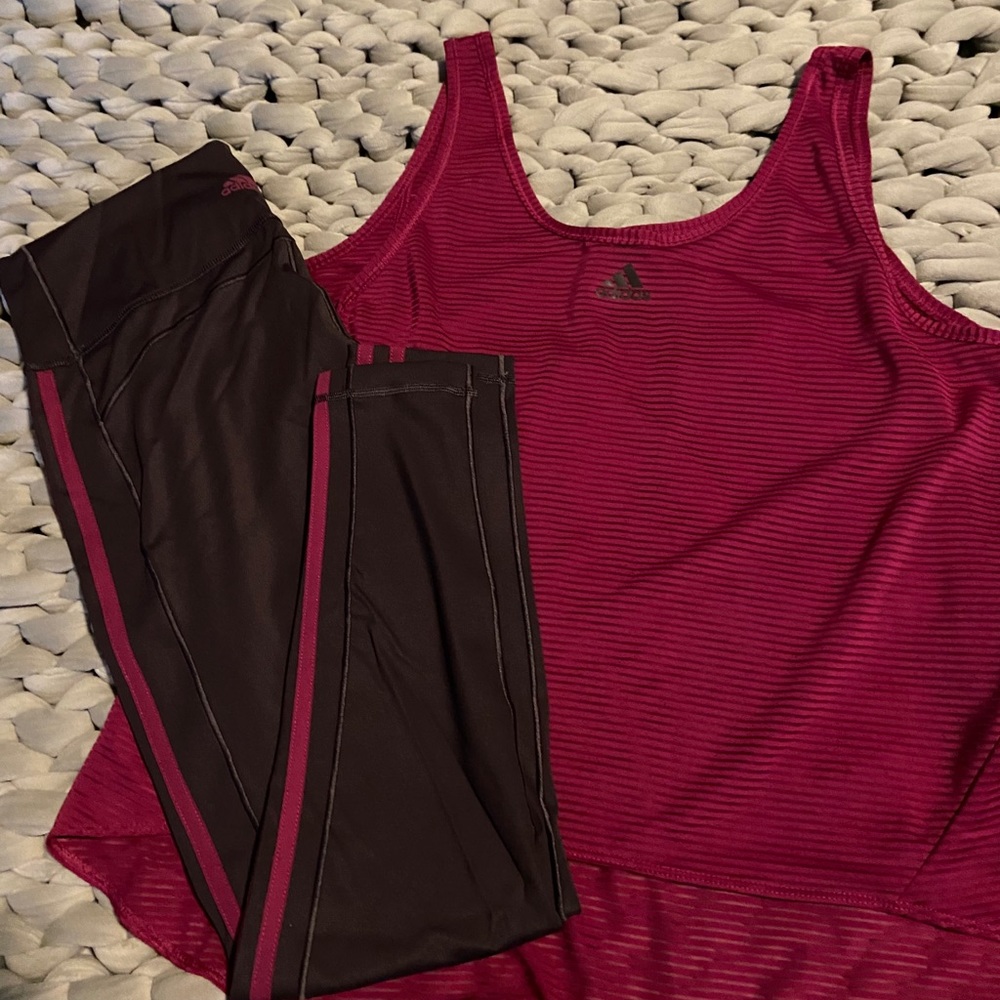 Adidas Believe This 7/8 Tights + Commuter Tank Set